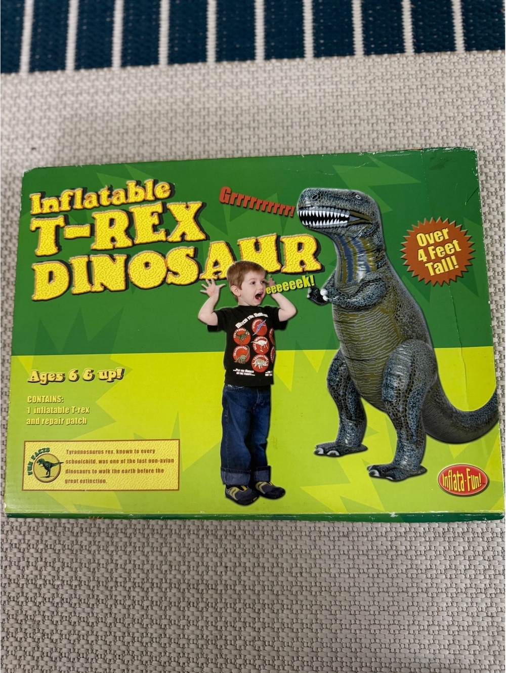 Inflata-Fun Inflatable T-Rex Dinosaur Over 4 Feet Tall Kids Party Toy